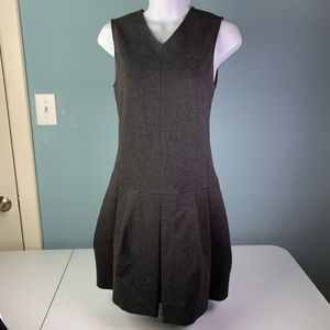 Vince Shift Sleeveless V Neck Dress Black Sz0